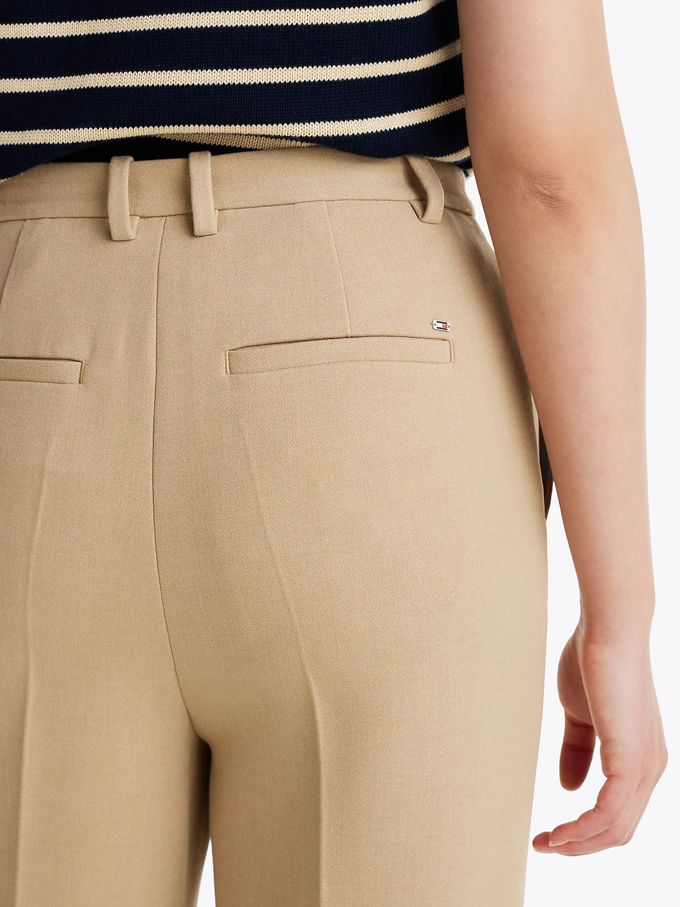 Pantalon droit décontracté à coutures