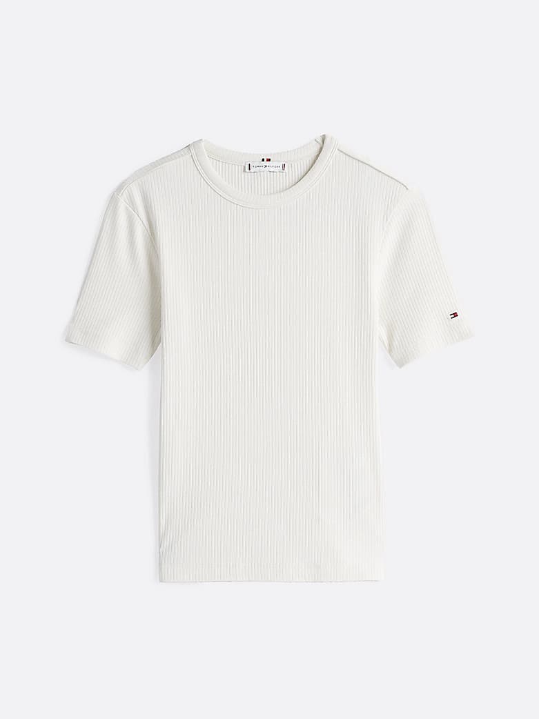 T-shirt ajusté et côtelé