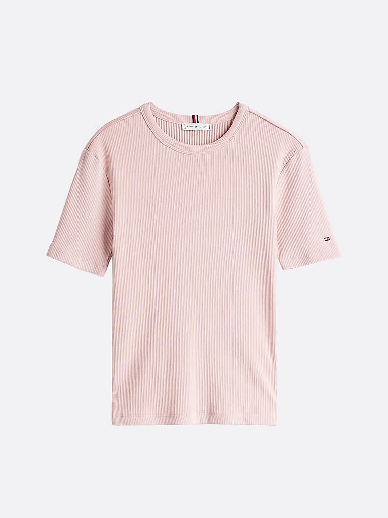 T-shirt ajusté et côtelé