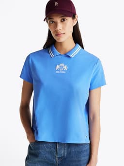 Haut polo coupe standard à fermeture au dos