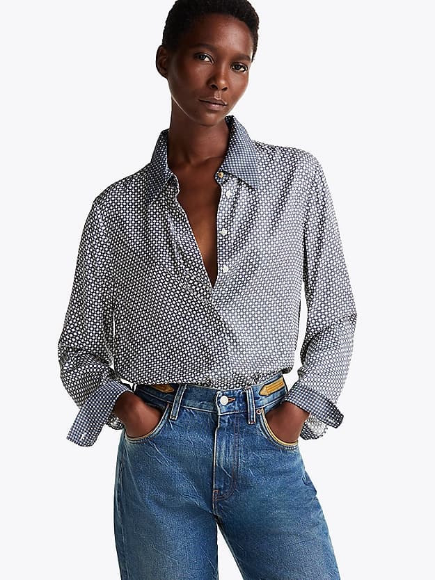 Chemise coupe standard à poignets resserrés