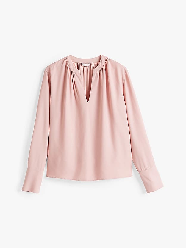 Blouse décontractée col en V ruché