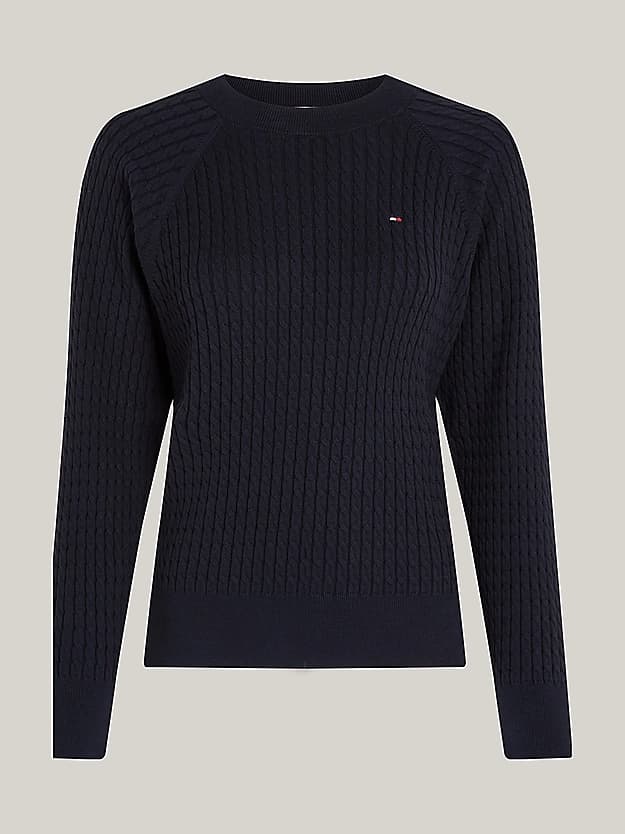 Pull Curve en maille torsadée à manches raglan