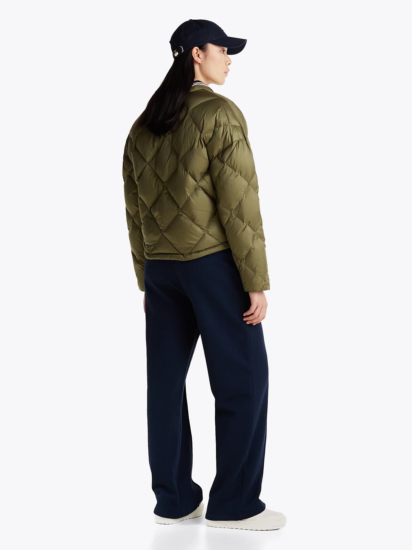 Bomber décontracté matelassé de duvet