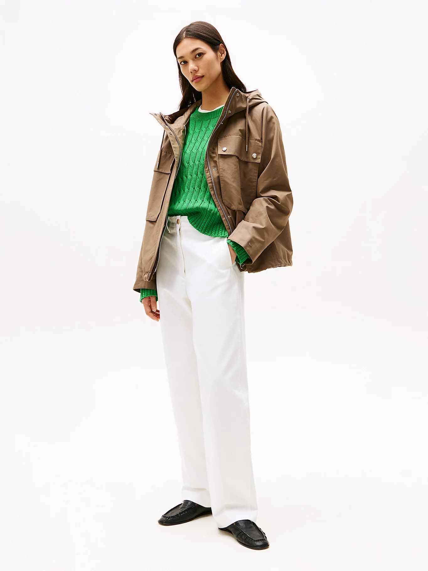 Parka décontractée à poches oversize