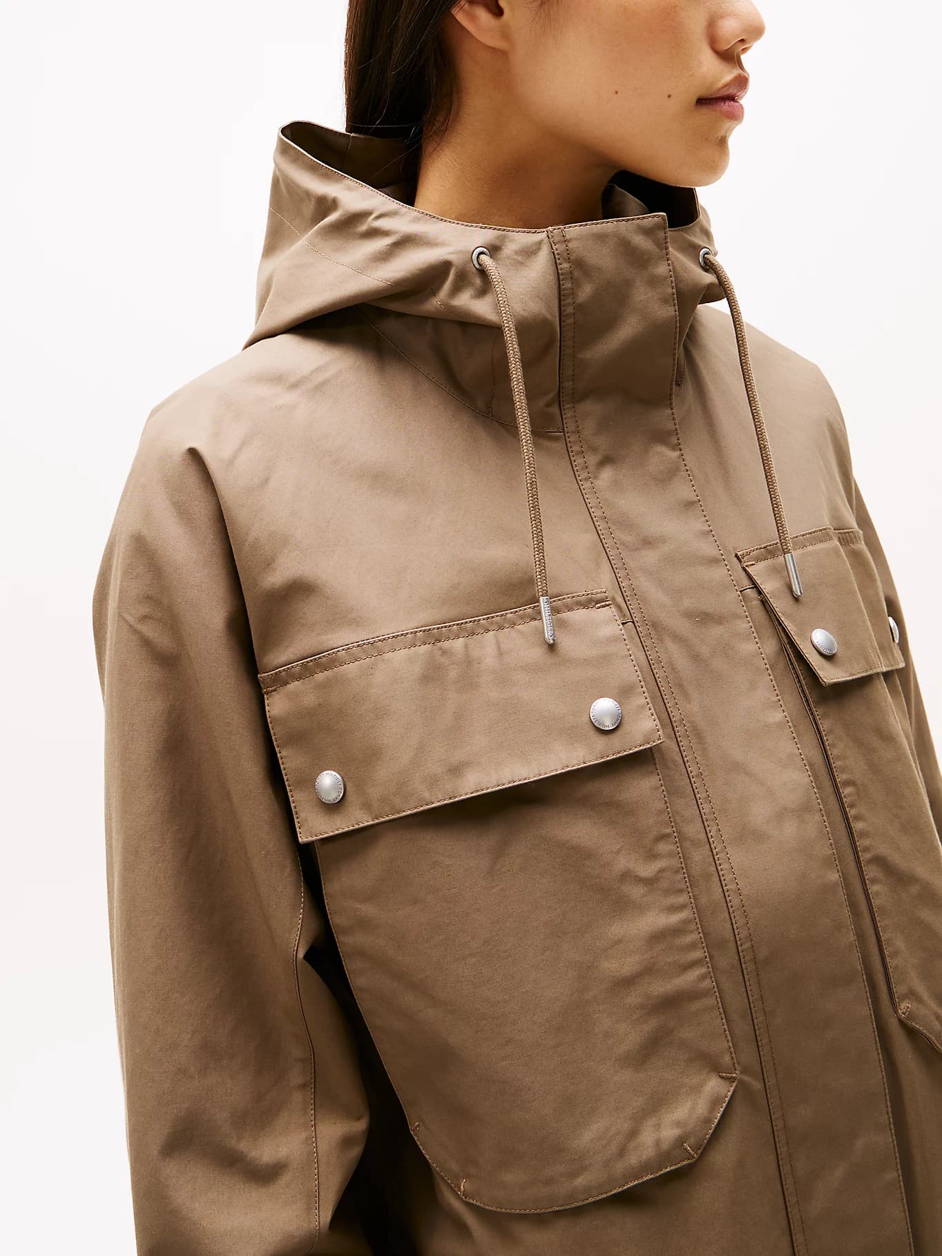 Parka décontractée à poches oversize