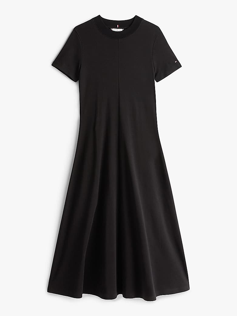 Robe longueur midi moulante et évasée