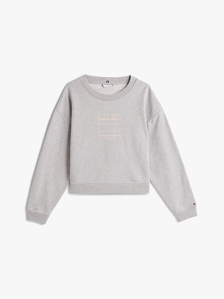 Pull à col ras-du-cou et drapeau Hilfiger