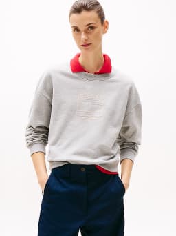 Pull à col ras-du-cou et drapeau Hilfiger