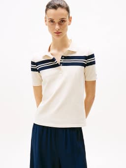 Polo ajusté à rayures