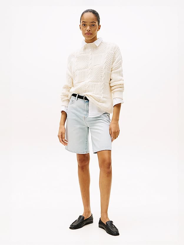 Pull décontracté en maille mélangée
