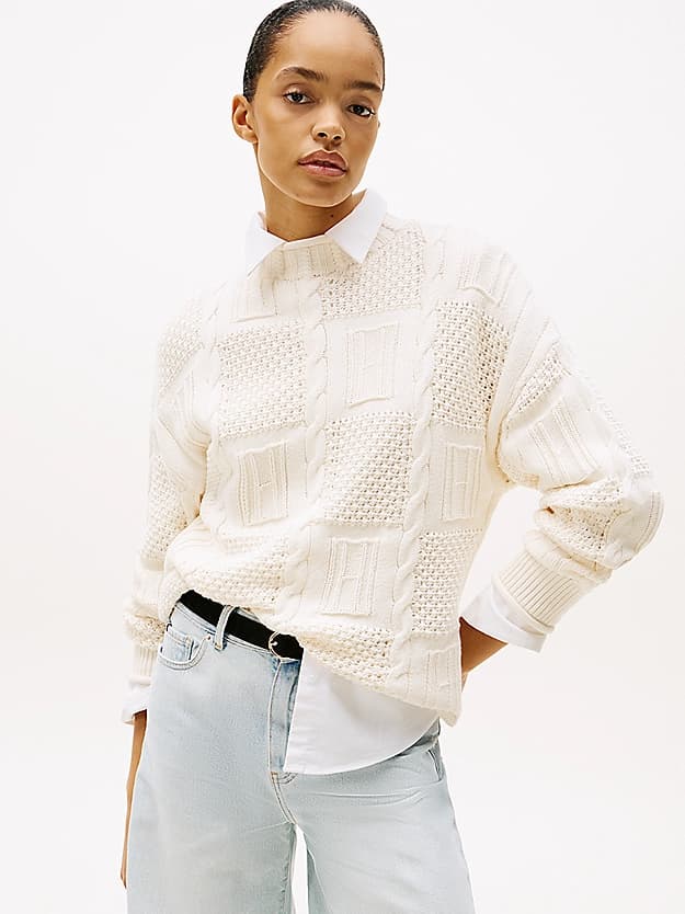 Pull décontracté en maille mélangée
