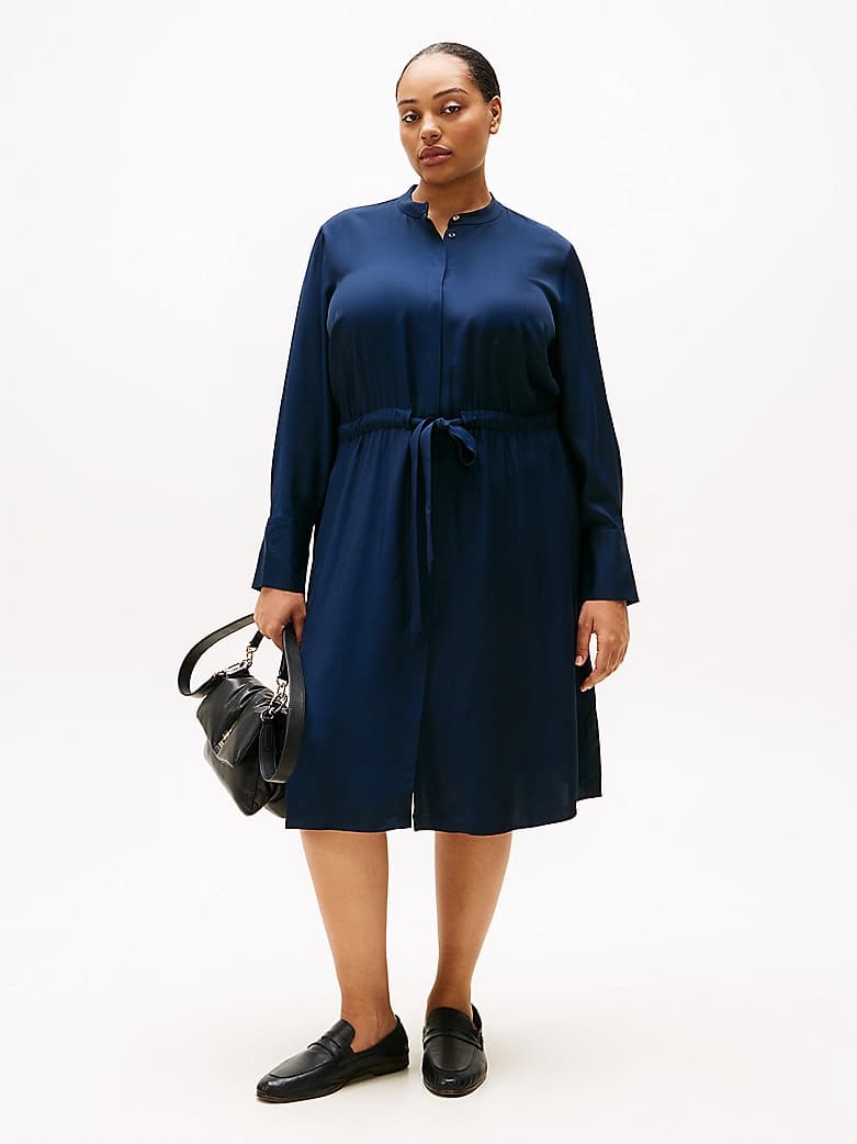 Robe chemise midi Curve sans col