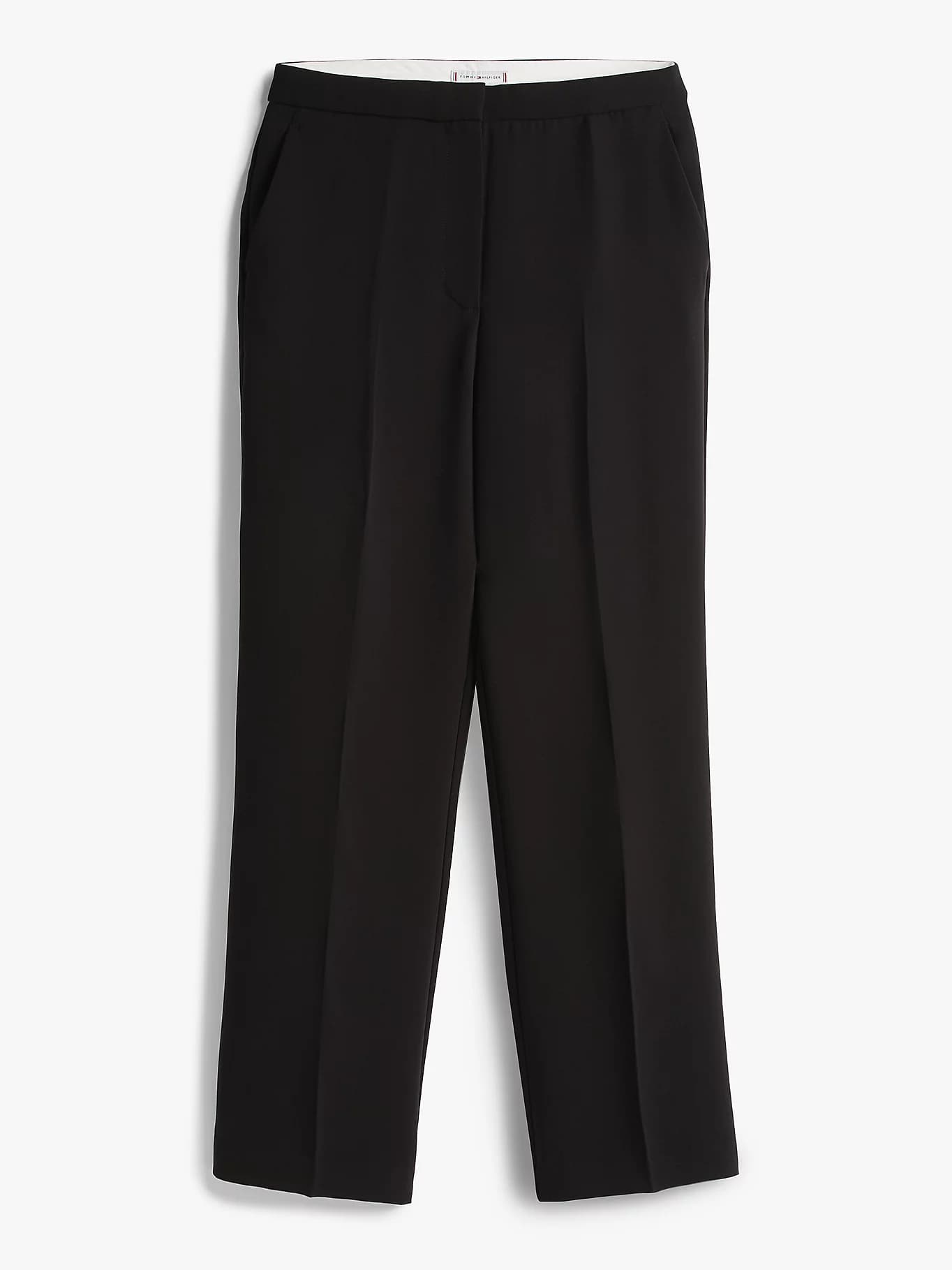 Pantalon droit décontracté en crêpe