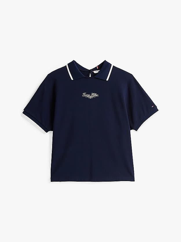 Polo à col ras-du-cou et logo