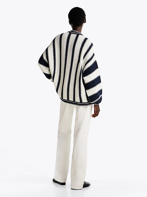 Pull décontracté rayé avec cachemire