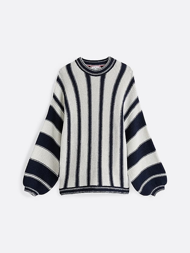Pull décontracté rayé avec cachemire