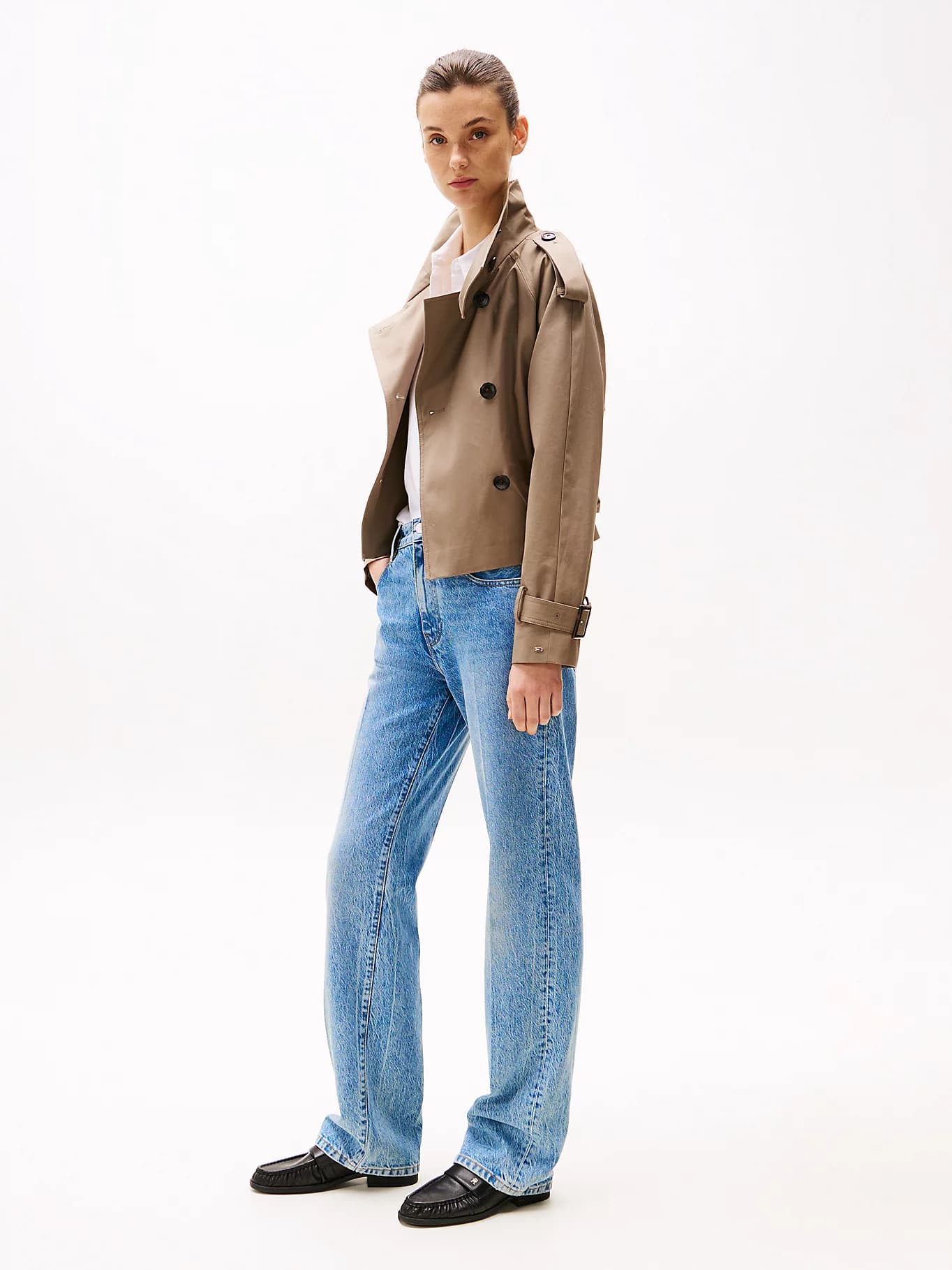 Jean bootcut décontracté taille haute