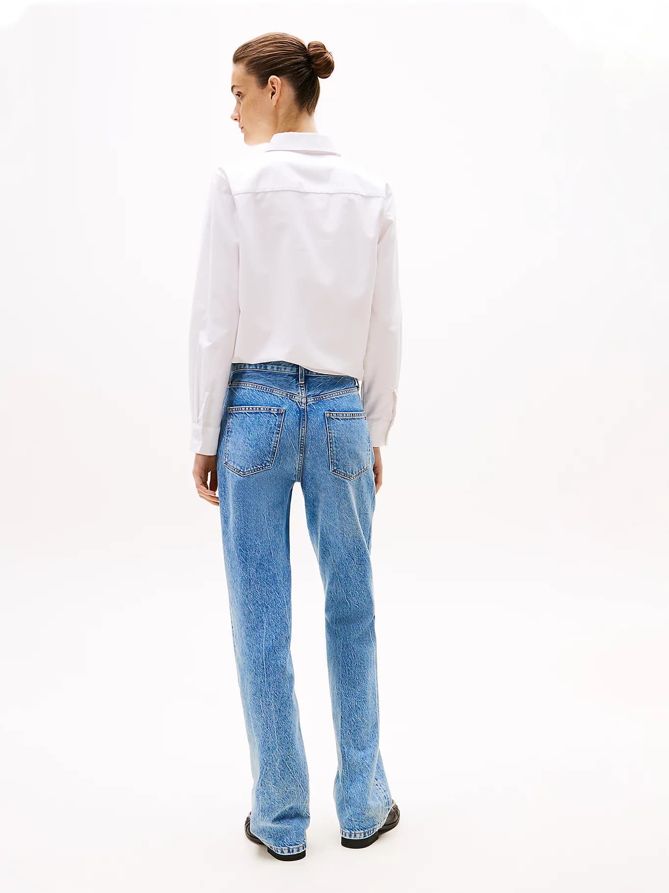 Jean bootcut décontracté taille haute
