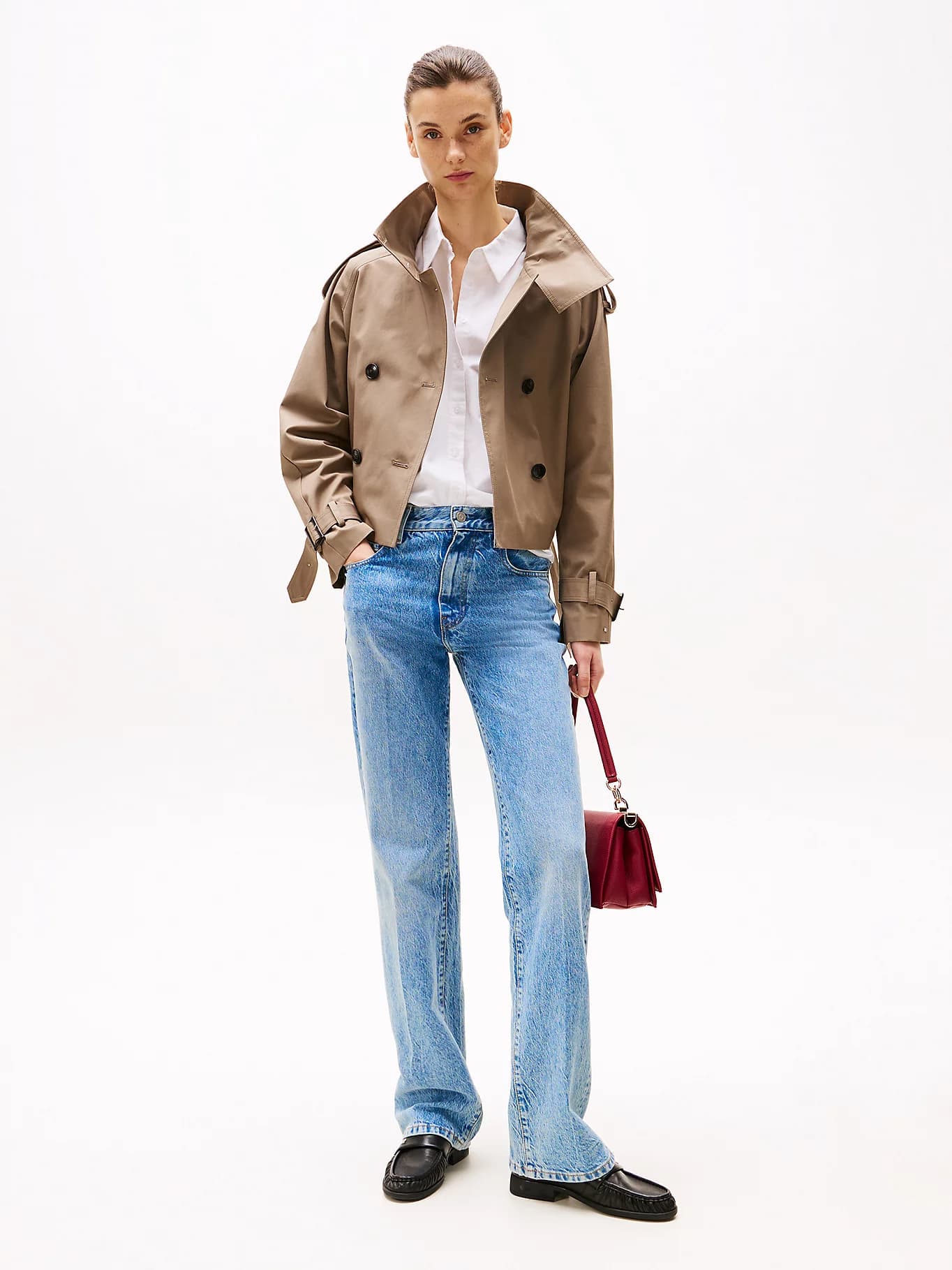 Jean bootcut décontracté taille haute
