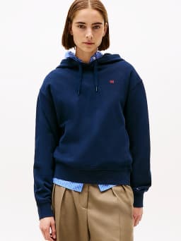 Sweat à capuche à drapeau contrasté brodé