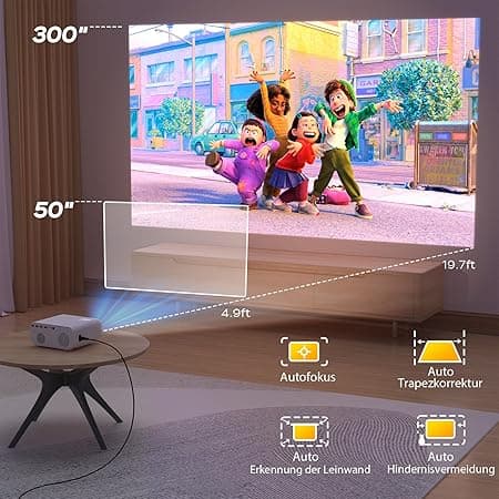 Videoprojecteur【Auto Focus/Auto Keystone】 26000L WiFi6 Bluetooth