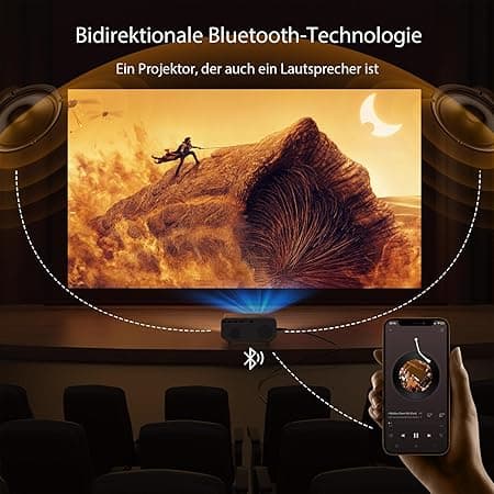 Videoprojecteur【Auto Focus/Auto Keystone】 26000L WiFi6 Bluetooth