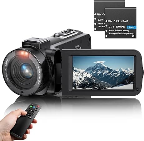 VAHOIALD Caméscope 3.0'' Vidéo FHD 1080P 36MP 30FPS Youtube Vlog