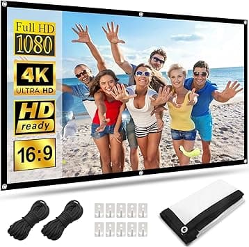 Ecran Projecteur 60 Pouces,HOPFROG Ecran de Projection Avant et