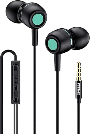 VEENAX M3 Écouteurs Filaires, Oreillettes Intra-Auriculaires ave