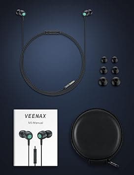 VEENAX M3 Écouteurs Filaires, Oreillettes Intra-Auriculaires ave