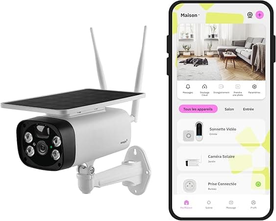OMAJIN by Netatmo, Caméra Solaire Extérieure, WiFi, Alimentée pa