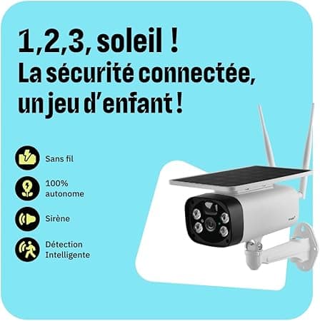 OMAJIN by Netatmo, Caméra Solaire Extérieure, WiFi, Alimentée pa