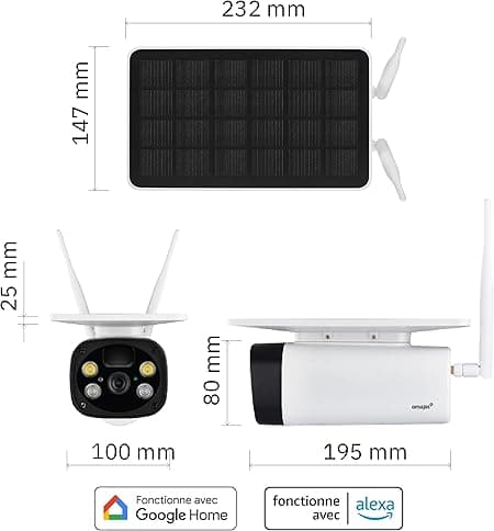 OMAJIN by Netatmo, Caméra Solaire Extérieure, WiFi, Alimentée pa