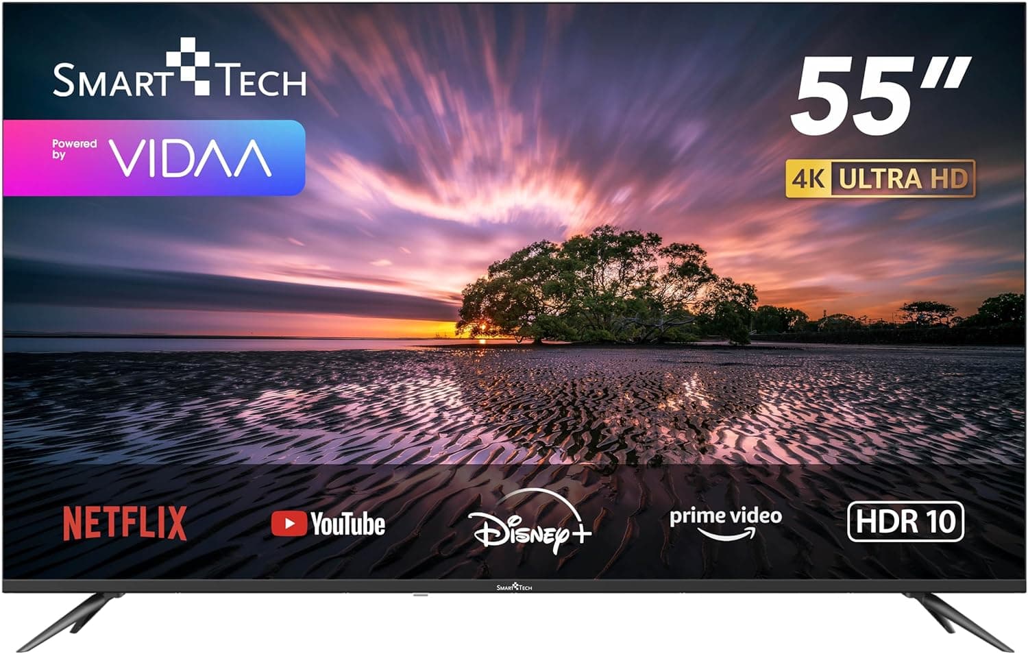 Smart Tech TV LED 4K UHD 55' (139 cm) Smart TV VIDAA - Molotov,