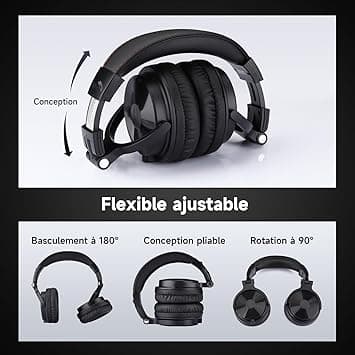 OneOdio ProC Bluetooth Casque sans Fil et Mode Filaire, 110 Heur