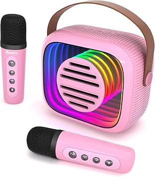 Machine de karaoké pour enfant avec 2 microphones, mini karaoké