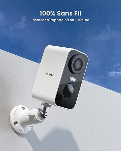 ieGeek 2K Caméra Surveillance WiFi Exterieure sans Fil Batterie,