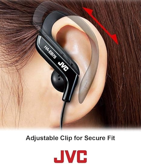 JVC, Ecouteurs Clip Oreille Sport réglable pour Un Ajustement Pa