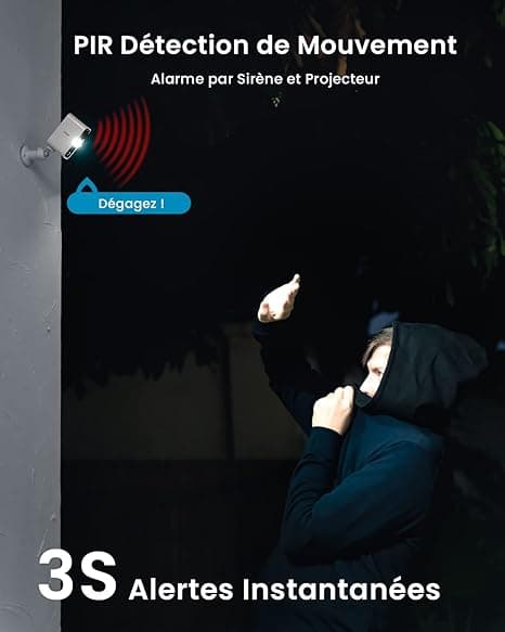 ieGeek 2K Caméra Surveillance WiFi Exterieure sans Fil Batterie,