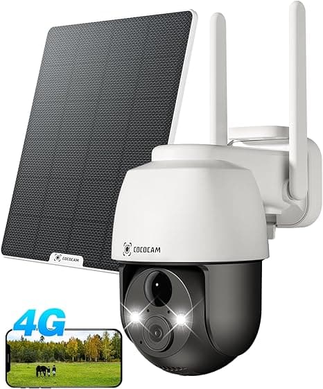 COCOCAM 3G/4G LTE Camera Surveillance Exterieur sans Fil, 2K Cam