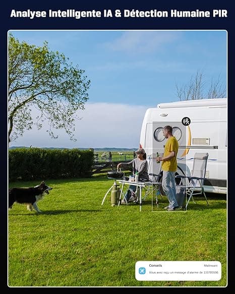COCOCAM 3G/4G LTE Camera Surveillance Exterieur sans Fil, 2K Cam