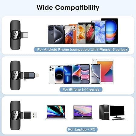 Micro Cravate sans fil pour iPhone/Telephone Android/Ordinateur