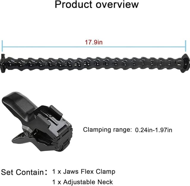 FitStill Jaws Support de Clip Flexible avec col de Cygne réglabl