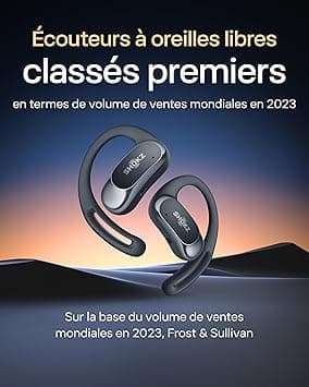SHOKZ Écouteurs à Oreilles Libres OpenFit Air, Casque Bluetooth
