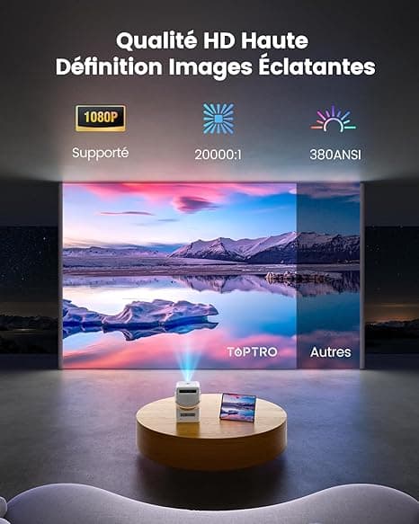 Vidéoprojecteur Portable, Videoprojecteur 5G WiFi Bluetooth Auto