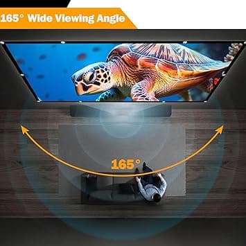 Écran de projection sur toile 100 pouces, 16:9 HD, lavable/pliab