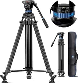 SIRUI Trépied Vidéo AM-25S, Trépied en Alliage d'Aluminium de 74