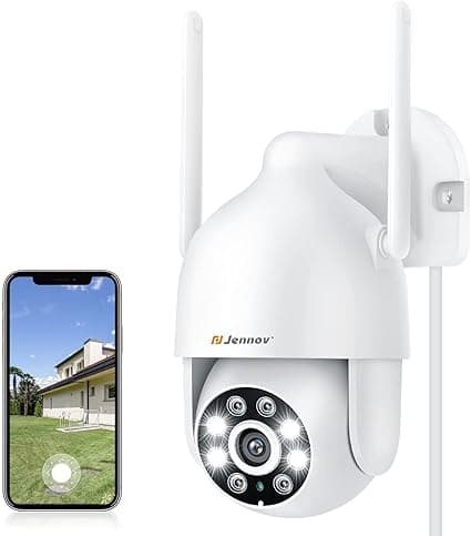 Jennov Caméra Surveillance WiFi Extérieure sans Fil, 2K Caméra d