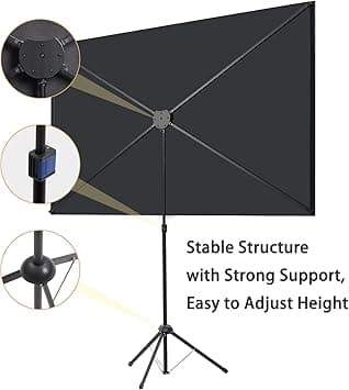 Écran de Projection avec Trépied, Écran de Projection Portable 1
